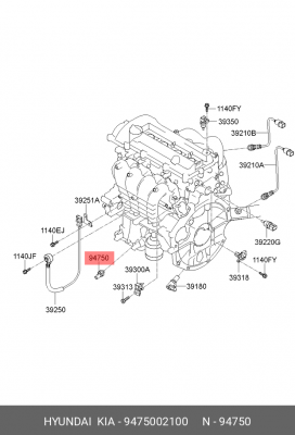 Датчик давления масла HYUNDAI Accent (11-),i30 (12-) (1.4) OE 9475002100 HYUNDAI KIA