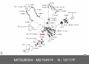 ПРОКЛАДКА,КРЫШКИ ТЕРМОСТАТА EA, V97 MD194919 MD194919 MITSUBISHI