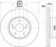 Диск торм. Lexus IS (05-)/IS (13-) перед. d=296 (окраш.) (DF 198004)  2шт DF198004 TRIALLI