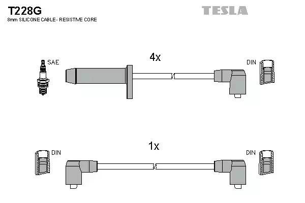 к-кт проводов!\ Ford Scorpio/Sierra 2.0i 85-94 T228G TESLA