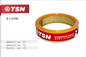 Фильтр воздушный для а/м ВАЗ 2101-09 (карб.) "TSN" 910106 TSN