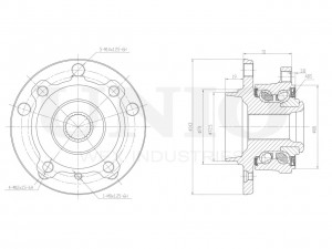 Ступица передняя (с ABS) HUB-20223 UNIO