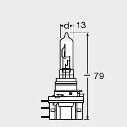 Лампа г/с H15 (20/60W) PGJ23T-1 24V 64177 4008321536556 64177 OSRAM