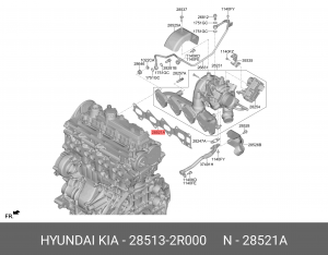 Прокладка коллектора 285132R000 285132R000 HYUNDAI KIA