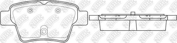 Колодки тормозные PEUGEOT 207 (07-) CITROEN C4 (04-) задние (4шт.) NIBK PN0069 NIBK