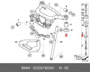 болт подвески!\ BMW All 33 32 6 760 361 BMW