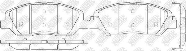 Колодки тормозные HYUNDAI Santa Fe (12-) KIA Sorento (12-) передние (4шт.) NIBK PN0446 NIBK