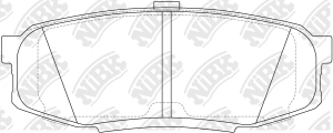 Колодки тормозные TOYOTA Land Cruiser 200 LEXUS LX450,570 (07-) задние (4шт.) NI PN1542 NIBK