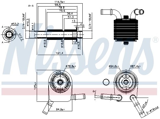 радиатор масляный!\ Ford Focus C-Max 03> 90849 NISSENS