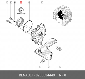 Сальник RENAULT Laguna (01-) насоса масляного OE 8200834449 RENAULT