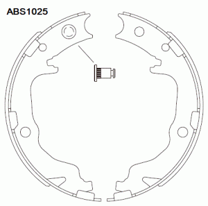 Колодки тормозные барабанные | зад | ABS1025 ABS1025 ALLIED NIPPON