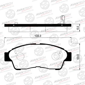 Колодки тормозные дисковые Avantech передние (противоскрипная пластина в компл.) AV795 AVANTECH