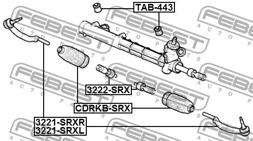Наконечник рулевой левый 3221-SRXL FEBEST