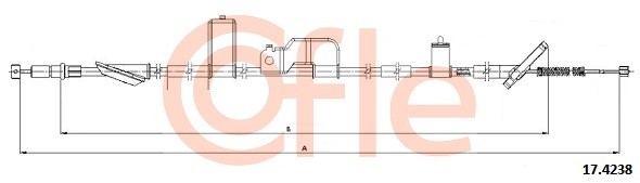 трос ручника правый! L2265/2082\ Honda CR-V 2.0-2.4i/2.2D 02-07 92174238 COFLE