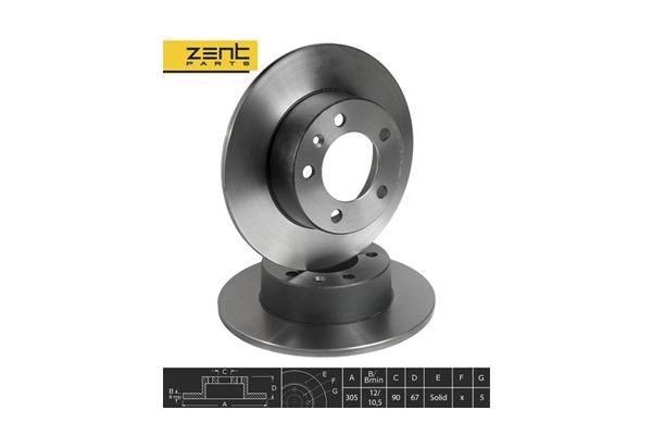 диск тормозной задний!\ Renault Master all 98> Z06237 ZENTPARTS