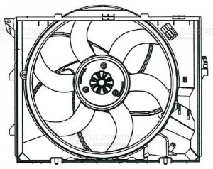 Э/вентилятор охл. с кожухом для а/м BMW 3 (E90) (05-)/1 (E81) (04-) (LFK 26173) LFK26173 LUZAR