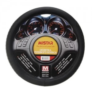 Оплетка руля (M) 37-39см черная MISTAR MIS17STW38BKM MISTAR