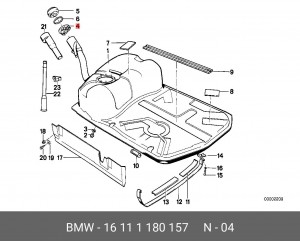 16111180157 Вставка без свинца ! \BMW 3' E30, E36, 5' E28, E34, 6' E24, 7' E23,  16 11 1 180 157 BMW