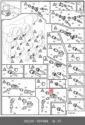 ФИТИНГ прямой M22x1,5 991084 VOLVO