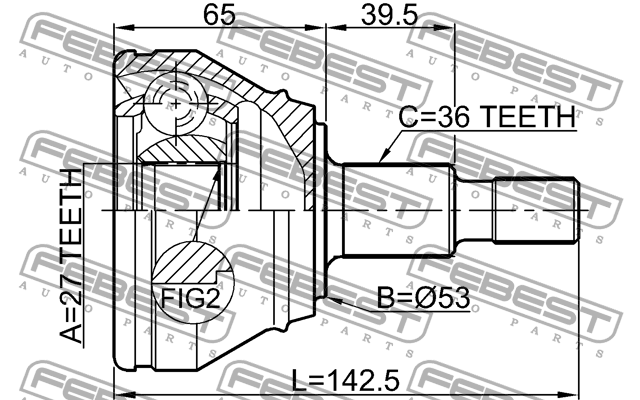 ШРУС 2310-033 2310-033 FEBEST