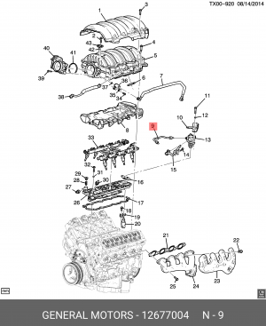 Трубка топливная CHEVROLET Tahoe (15-) CADILLAC Escalade OE 12677004 GENERAL MOTORS