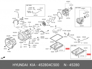 Масляный поддон акпп 45280-4C500 452804C500 HYUNDAI KIA