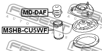 Отбойник амортизатора MD-DAF MD-DAF FEBEST