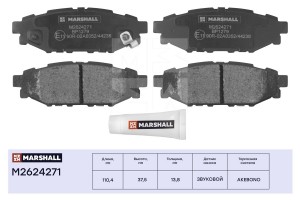 Торм. колодки дисковые задн. Subaru Forester III 08-   Legacy V 09-  Outback IV  M2624271 MARSHALL