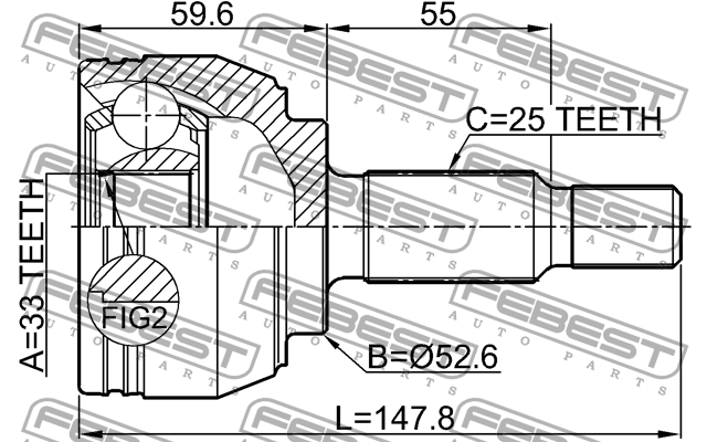 ШРУС внешний RENAULT DUSTER 2011- 2410-DUST 2410-DUST FEBEST