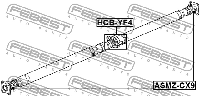 Подшипник подвесной HONDA PILOT YF4 2009- HCB-YF4 HCB-YF4 FEBEST