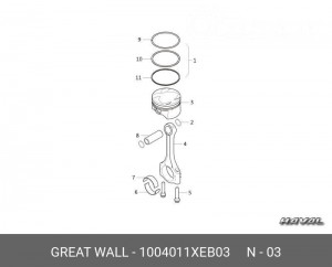 Поршень GREAT WALL/HAVAL 1004011XEB03 GREAT WALL