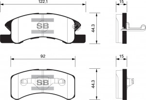 Колодки передние MITSUBISHI MIRAGE/SPACE STAR 2012- SP1593 SP1593 SANGSIN