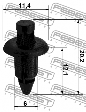 Клипса HONDA CR-V 1997-2006 88570-058 88570058 FEBEST