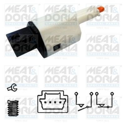 Выключатель RENAULT Megane,Scenic,Fluence стоп-сигнала MEAT&DORIA 35116 MEAT DORIA
