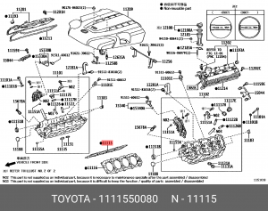 прокладки ГБЦ !\Toyota Land Cruiser 11115-50080 TOYOTA