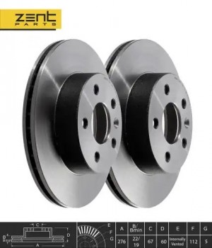диск тормозной передний! MB Vito all 95> Z06073 ZENTPARTS