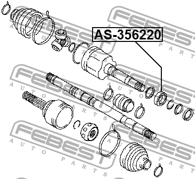 Подшипник привода колеса NISSAN X-TRAIL T31 2007-2013 AS-356220 AS356220 FEBEST
