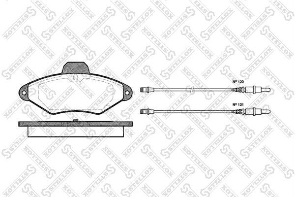 438 04=571757B=FDB874 !колодки дисковые п.\ Citroen Xantia 1.6i-2.0i/1.9D/TD 93> 449-004-SX STELLOX
