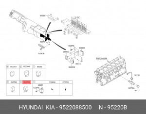 Реле HYUNDAI HD160,170,270,450,AeroSpace,AeroQueen OE 9522088500 HYUNDAI KIA