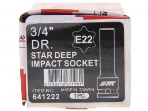 Головка торцевая 3/4" TORX E22 глубокая L=110мм JTC JTC641222 JTC TOOLS