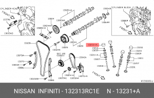 автозапчасть для автомобиля 13231-3RC1E NISSAN