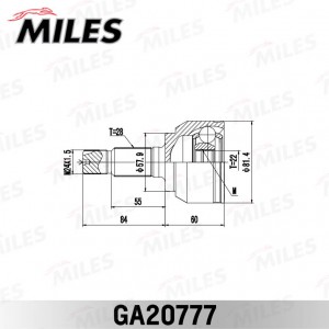 ШРУС наружный задний LAND ROVER FREELANDER II 2006-2014 GA20777 GA20777 MILES