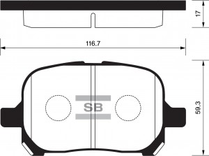 Колодки передние LEXUS RX300 98-03, TOYOTA CAMRY V20 96-01 SP1226 SP1226 SANGSIN
