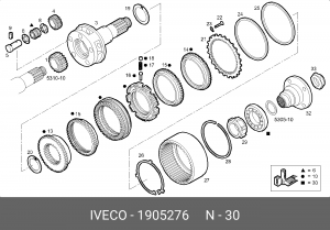 подшипник шариковый! КПП 70x110x20\ Iveco EuroCargo 1905276 IVECO