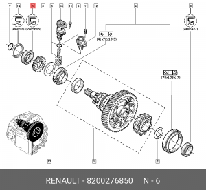Сальник RENAULT 8200 276 850 8200276850 RENAULT