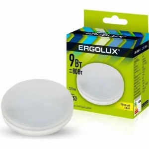 Лампа светодиодная GX53 9W(80W) 220V теплый ERGOLUX 13514 ERGOLUX