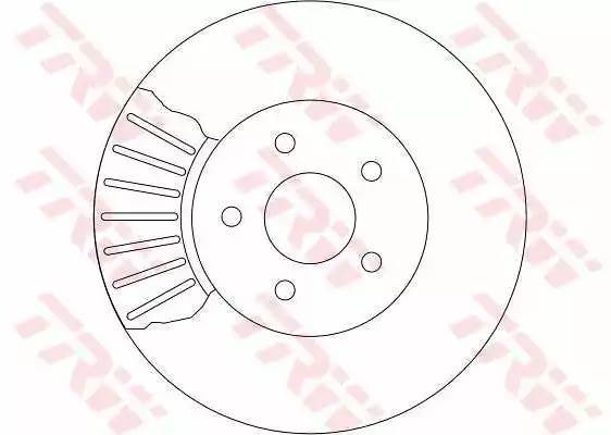 Диск тормозной передний FORD MONDEO III, JAGUAR X-TYPE (CF1) DF4147 DF4147 TRW