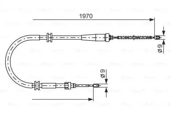 Трос ручного тормоза L 1 987 482 253 BOSCH