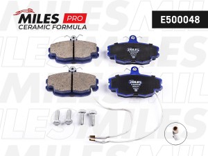 Колодки тормозные передние (с датчиком) (Смесь CERAMIC серия PRO) RENAULT LOGAN  E500048 MILES