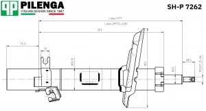 Амортизатор передний правый Qashqai II SH-P7262 SHP7262 PILENGA